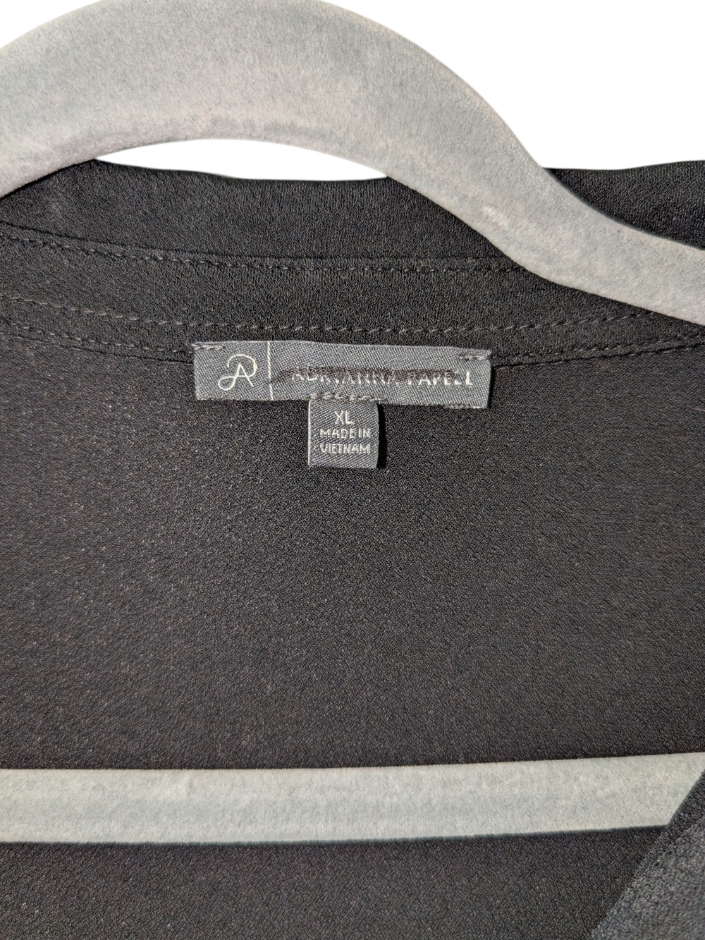 ADRIANNA PAPELL WOMEN'S BLACK LONG-SLEEVE BUTTON DOWN TOP SIZE XL - Picture 3 of 10